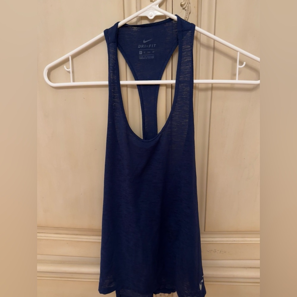 Nike sheer navy blue dry fit tank top size XS